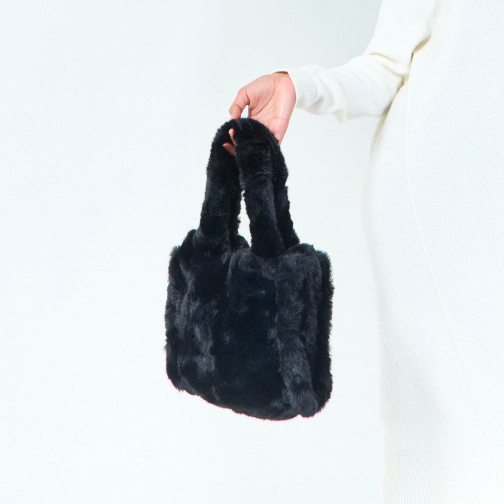 Fluffy | Plush Faux Tote Bag