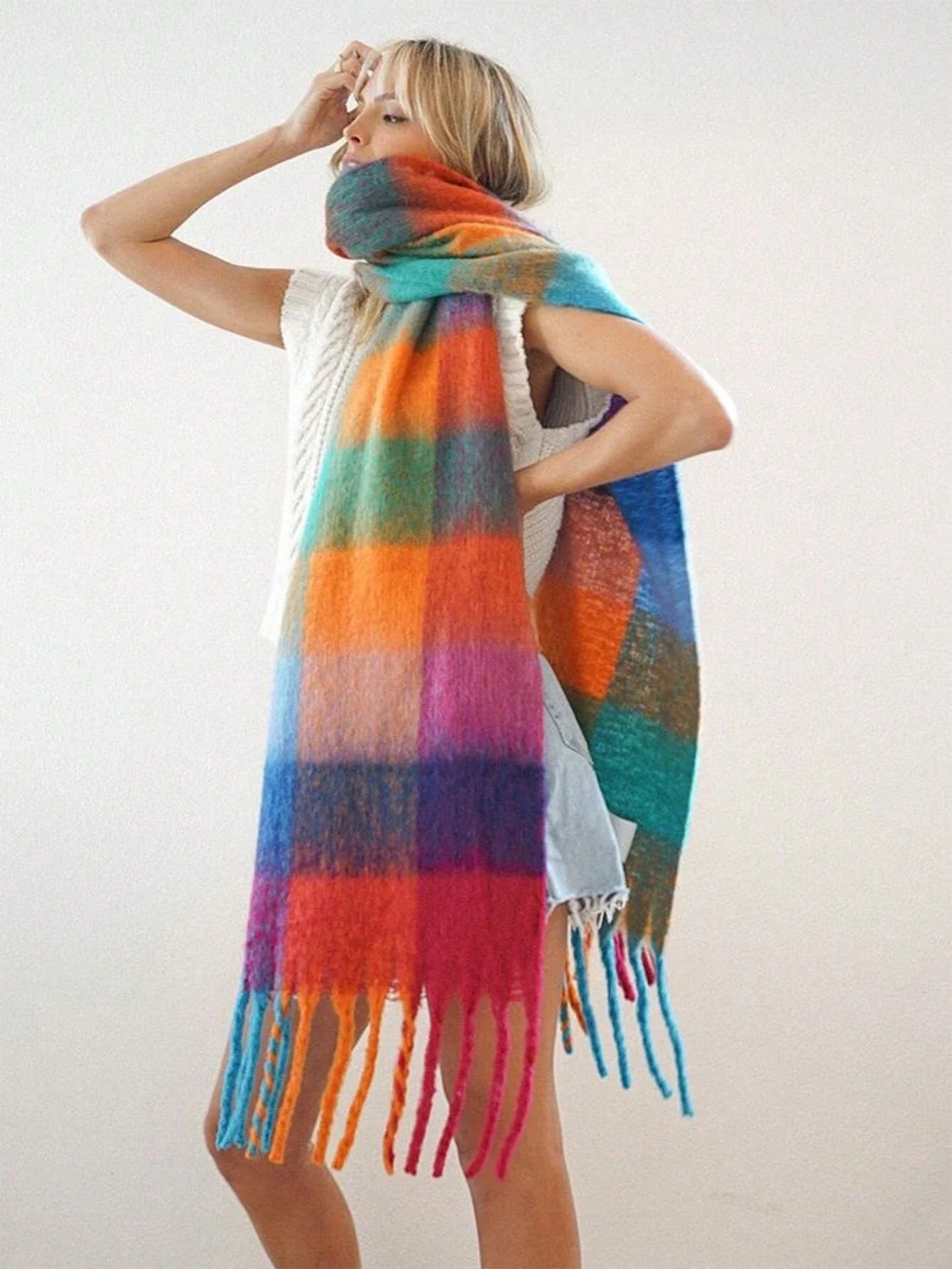 Nelly | Thick Winter Warm Plain Wraps Scarf
