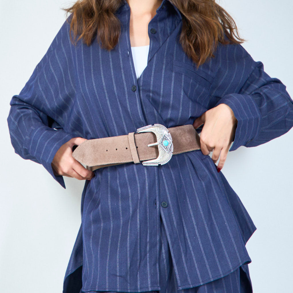 Annastacia | Western Style Wide Suede Belt