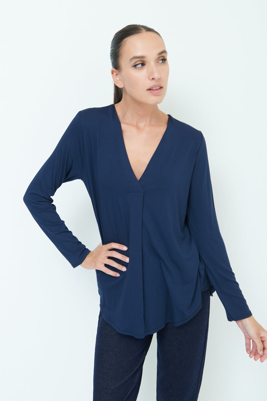 Celine | Classic V-neck Top