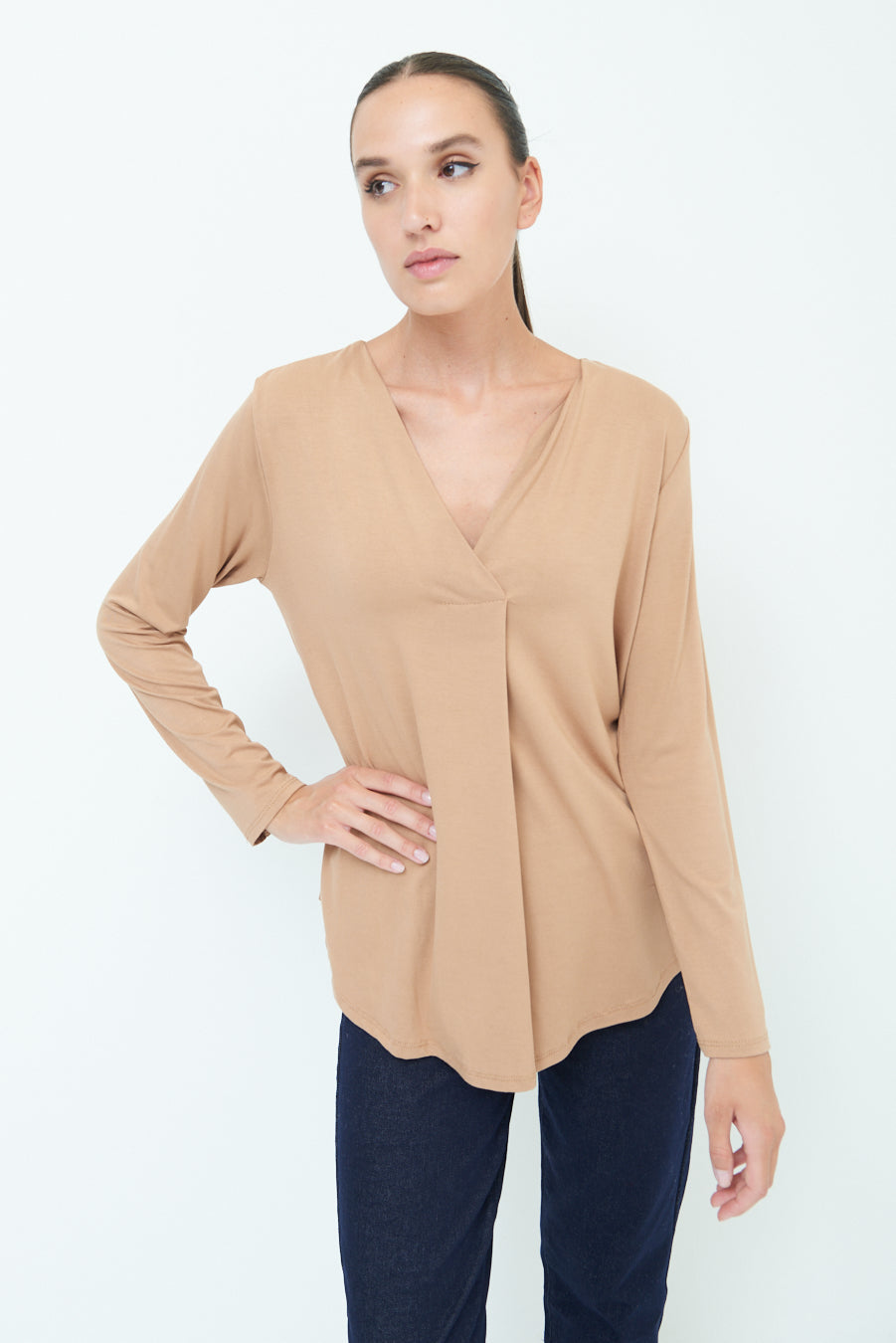 Celine | Classic V-neck Top