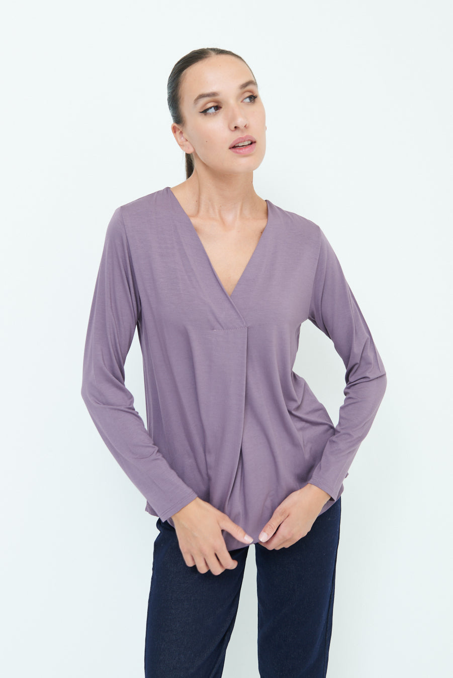 Celine | Classic V-neck Top