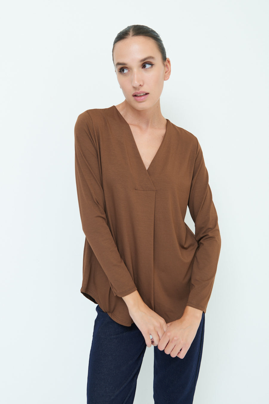 Celine | Classic V-neck Top
