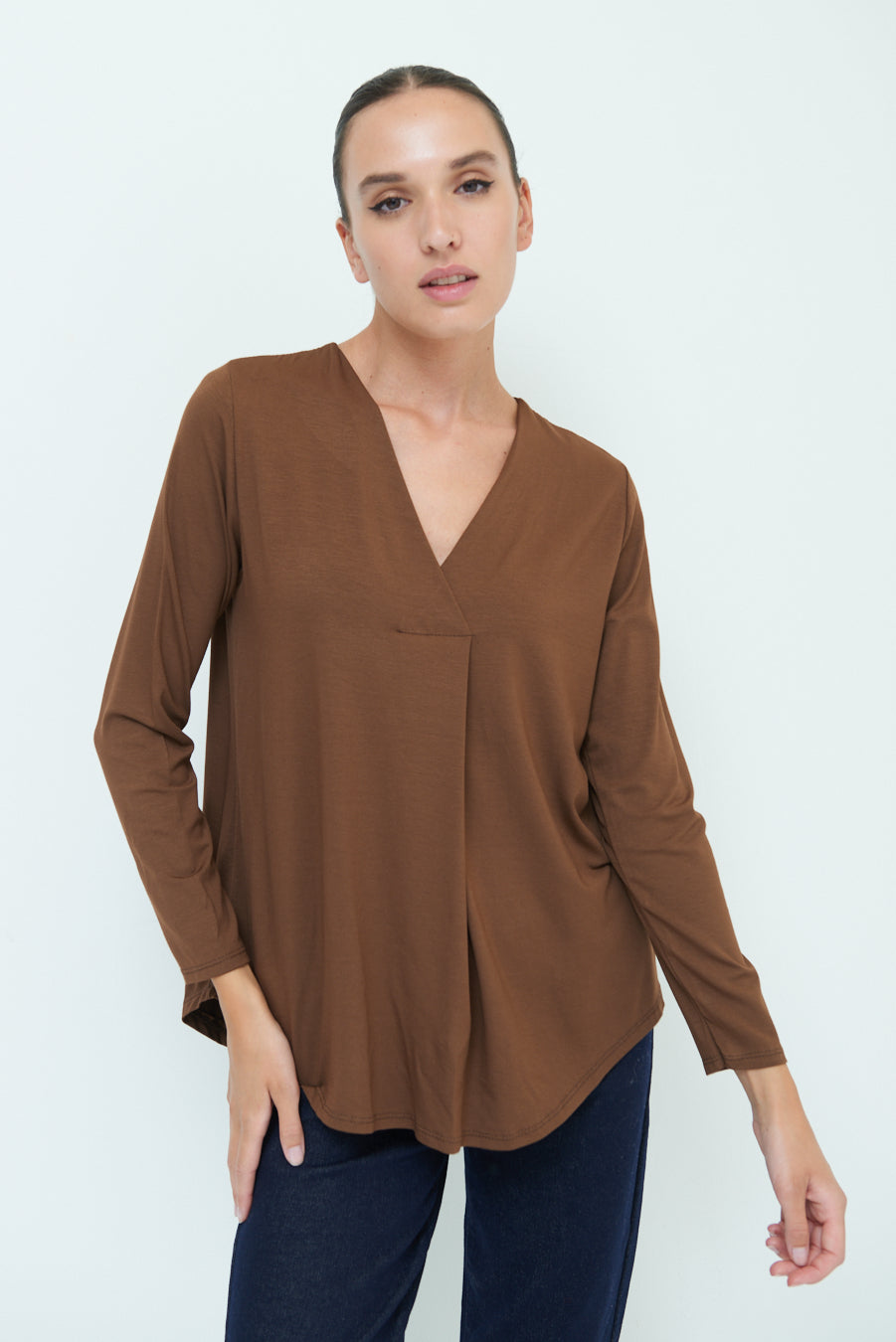 Celine | Classic V-neck Top