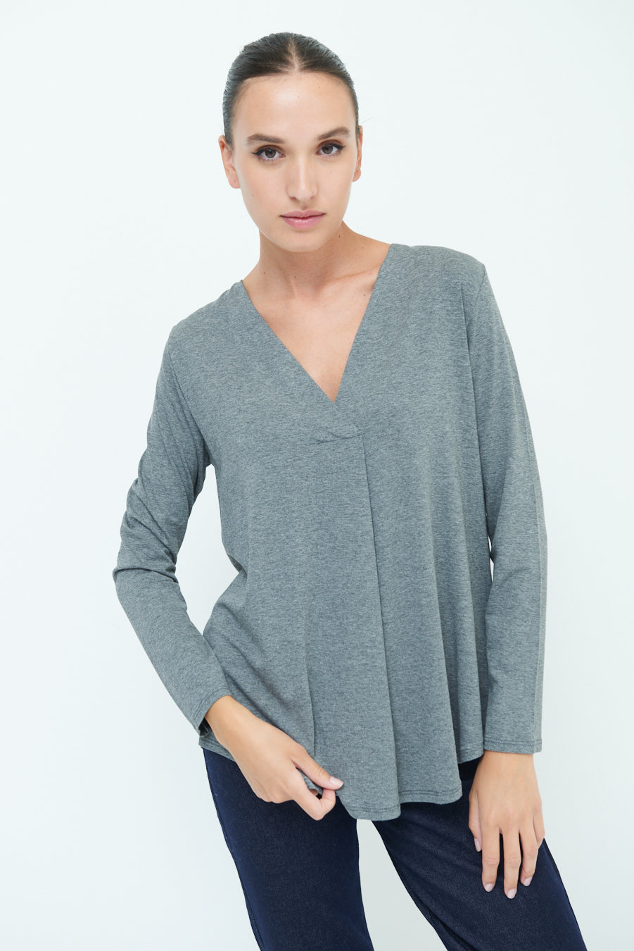 Celine | Classic V-neck Top