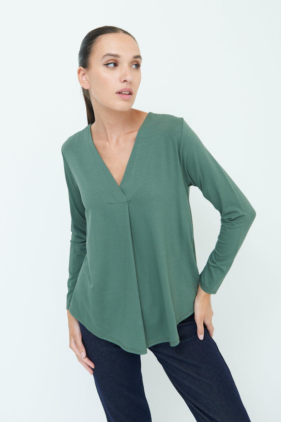 Celine | Classic V-neck Top