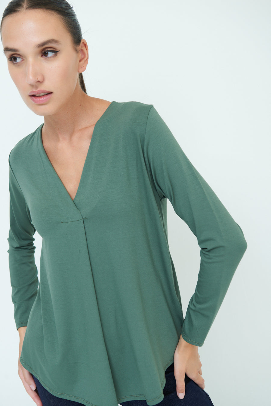 Celine | Classic V-neck Top