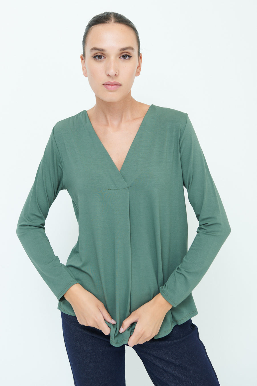 Celine | Classic V-neck Top