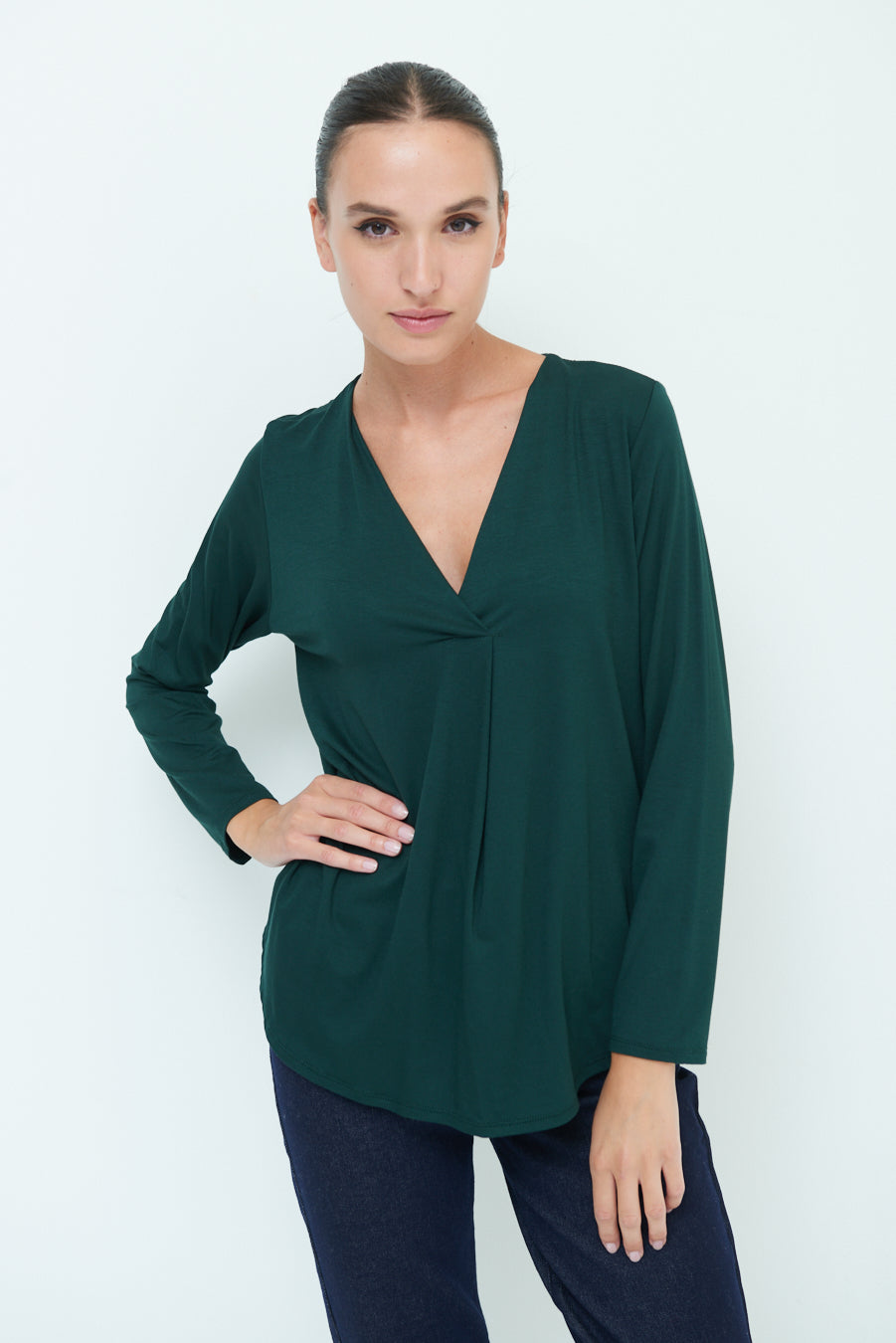 Celine | Classic V-neck Top