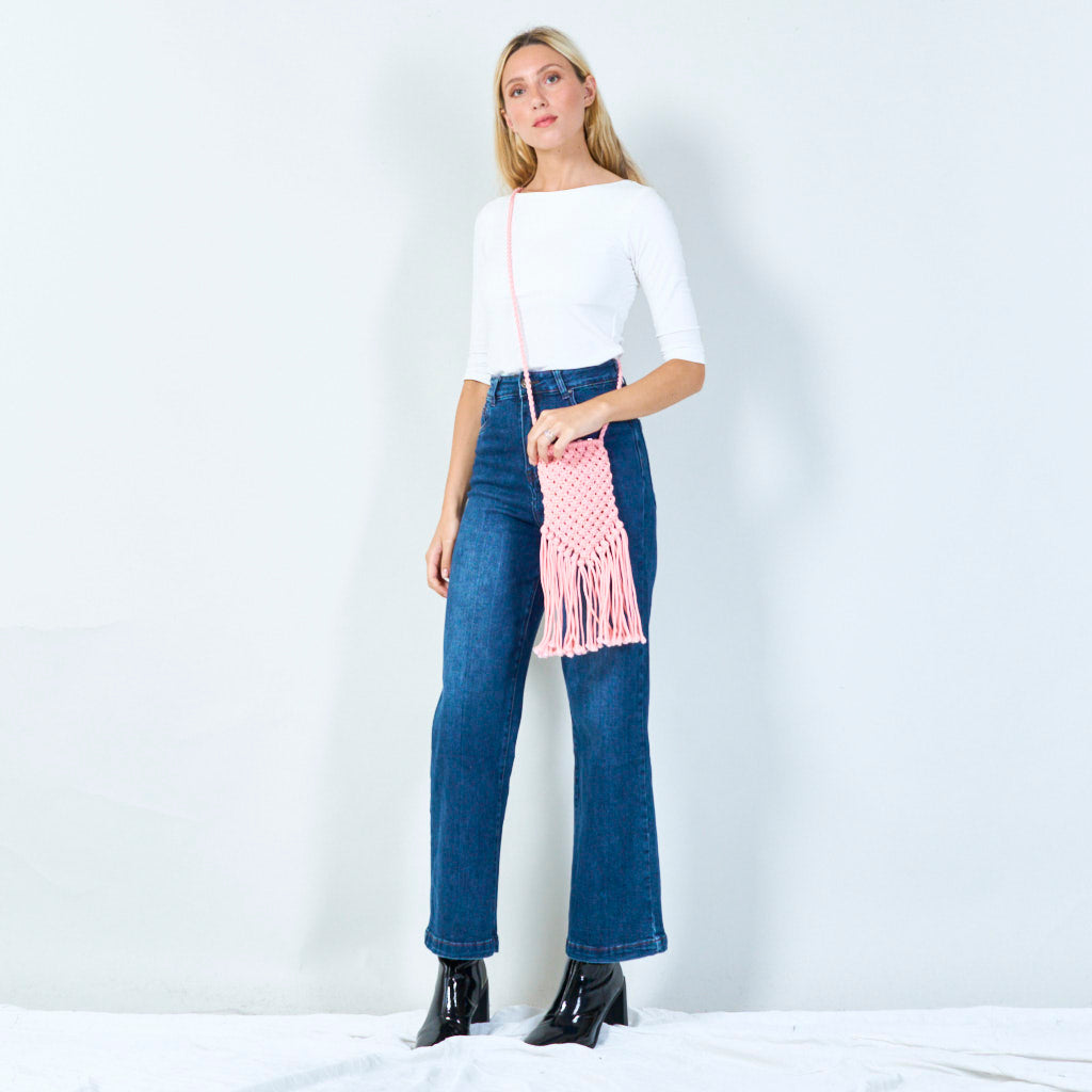 Melanie | Macramé fringe crossbody bag wholesale