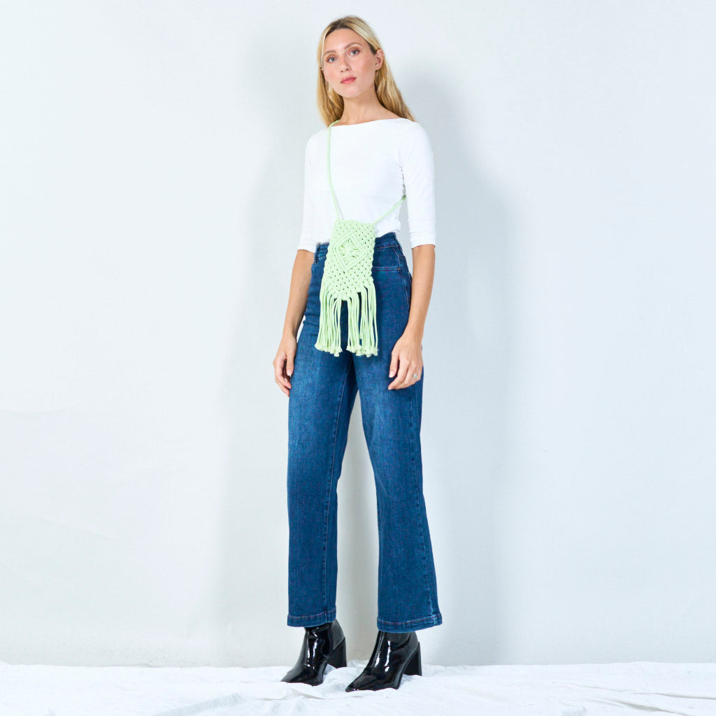 Melanie | Macramé fringe crossbody bag wholesale