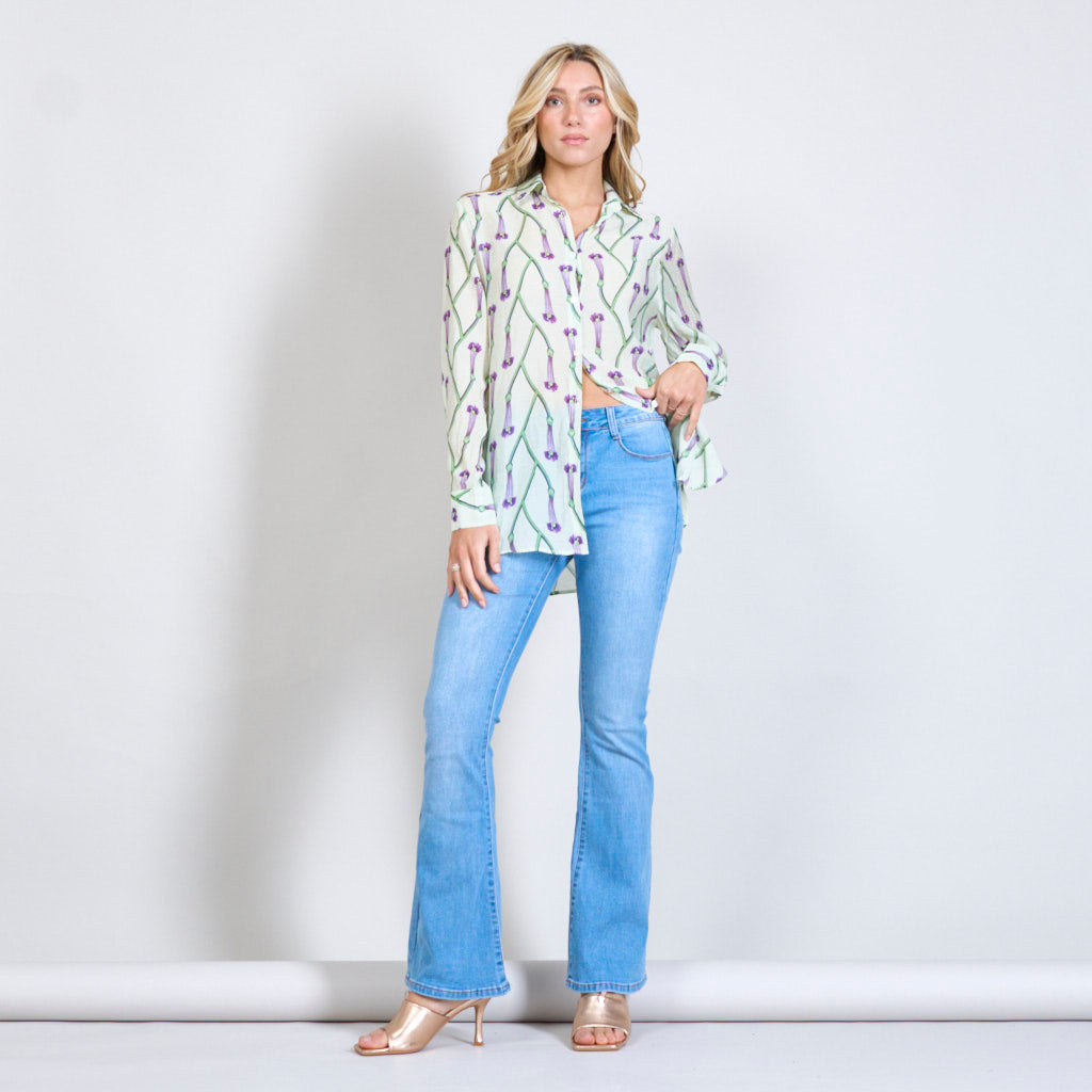 Sheila | Sheer oversized shirt wholesale