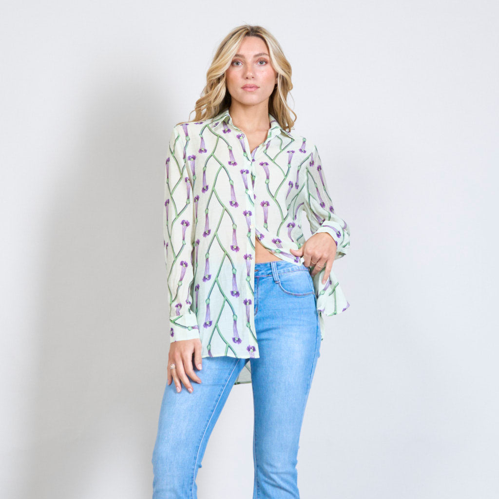 Sheila | Sheer oversized shirt wholesale