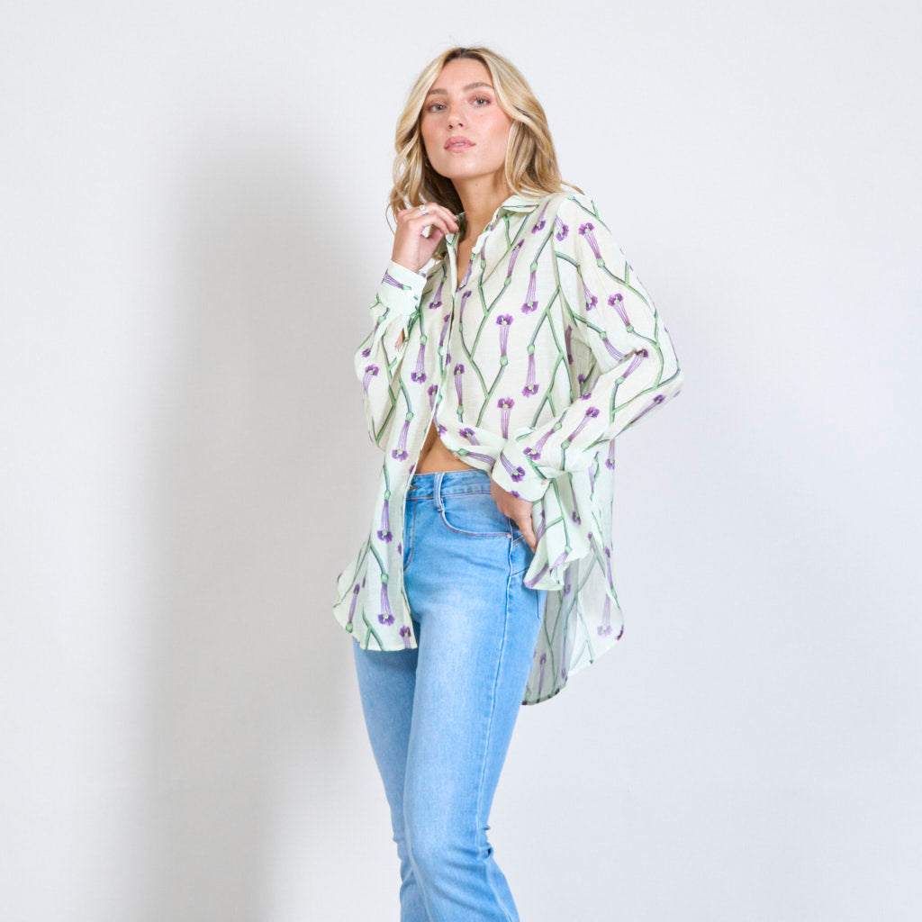 Sheila | Sheer oversized shirt wholesale