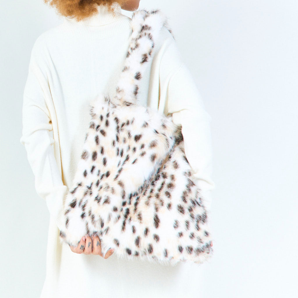 Felicia | Faux Fur Leopardprint Tote
