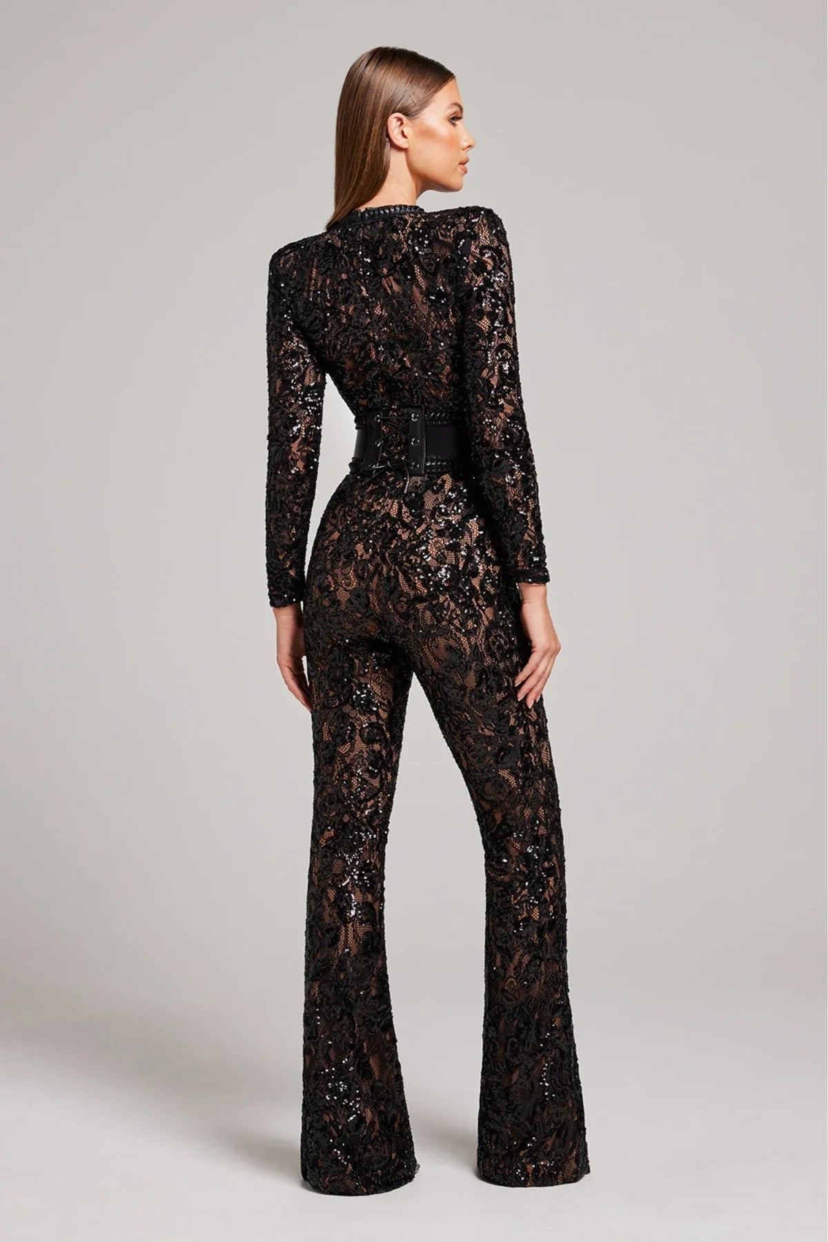 Kyra | Midnight Lace Elegance Jumpsuit