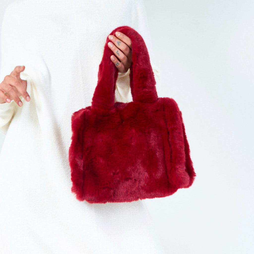 Fluffy | Plush Faux Tote Bag