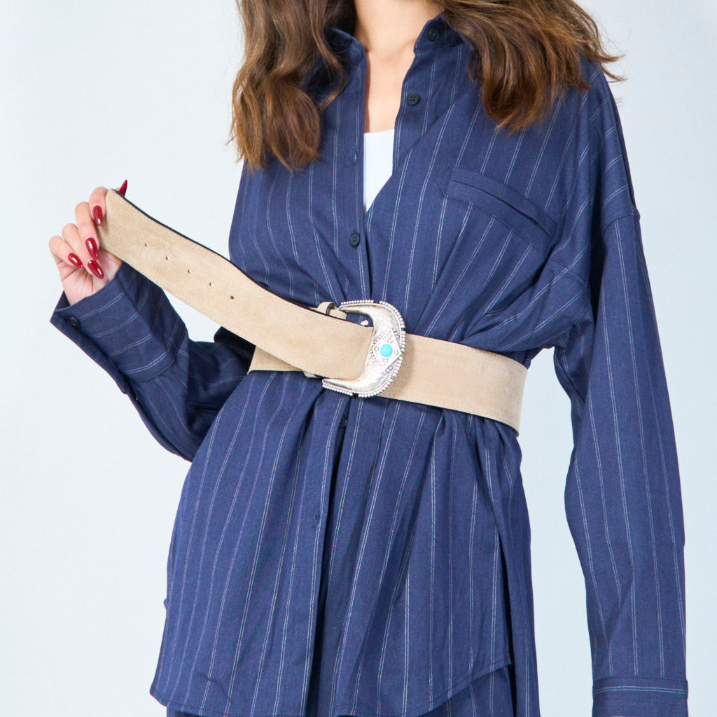 Annastacia | Western Style Wide Suede Belt