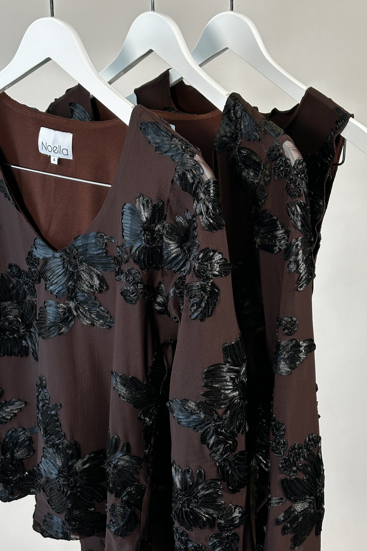 Avril |  Long Dress Chocolate Black