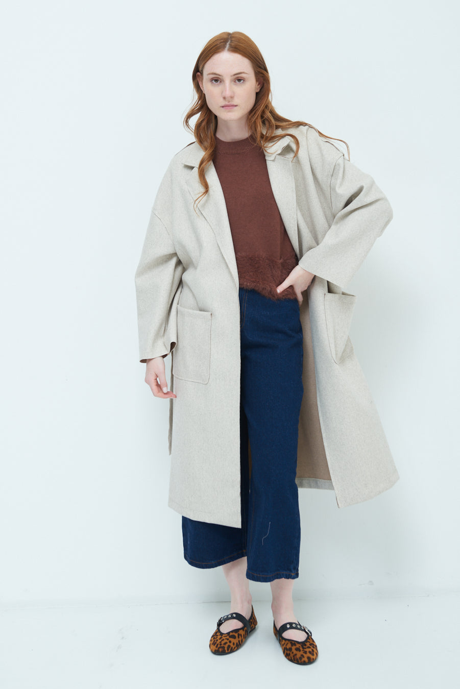 Carmen | Oversized long coat with wide lapels