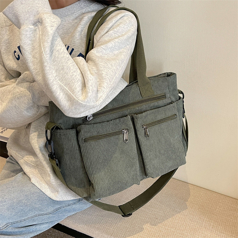 Clea | Classic Corduroy Tote Bag