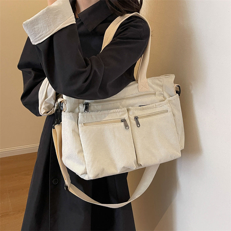 Clea | Classic Corduroy Tote Bag