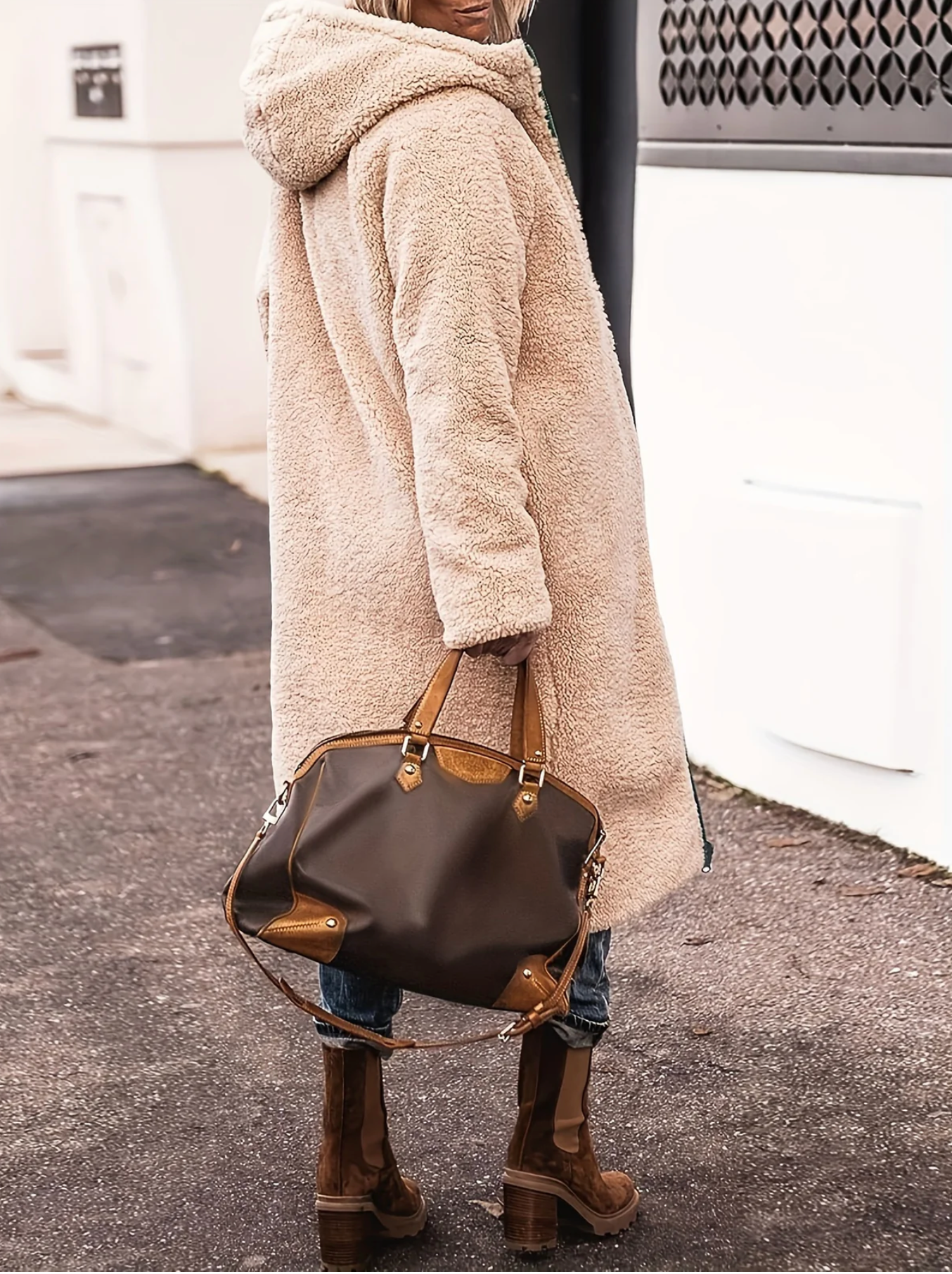 Aria | Warm Reversible Parka Jacket With Sherpa-Lining