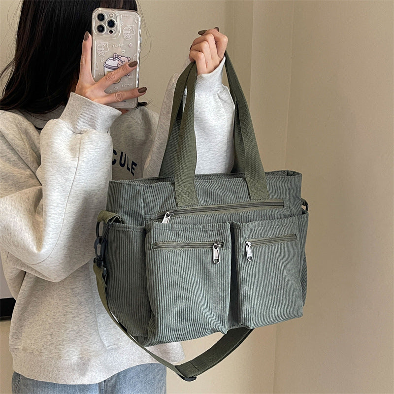 Clea | Classic Corduroy Tote Bag