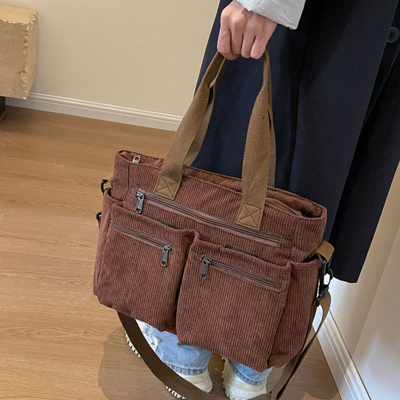 Clea | Classic Corduroy Tote Bag