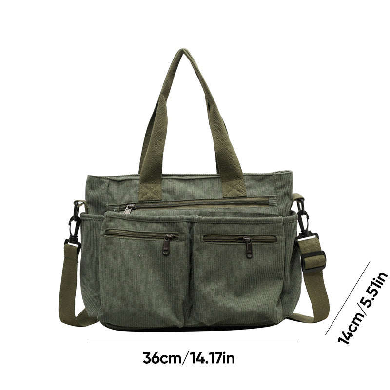 Clea | Classic Corduroy Tote Bag