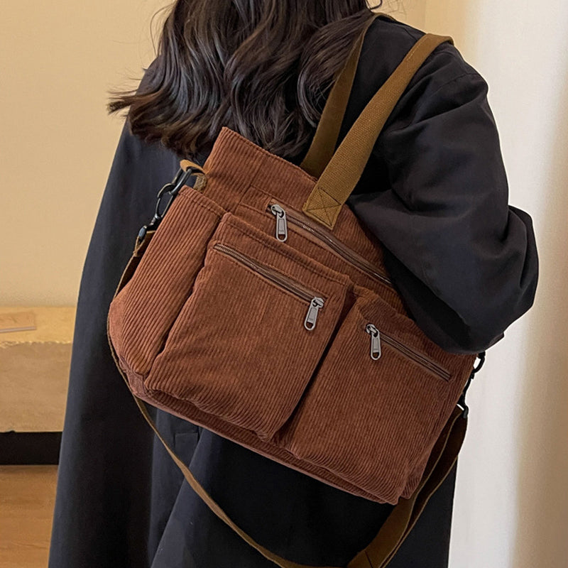 Clea | Classic Corduroy Tote Bag
