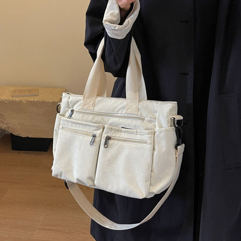 Clea | Classic Corduroy Tote Bag