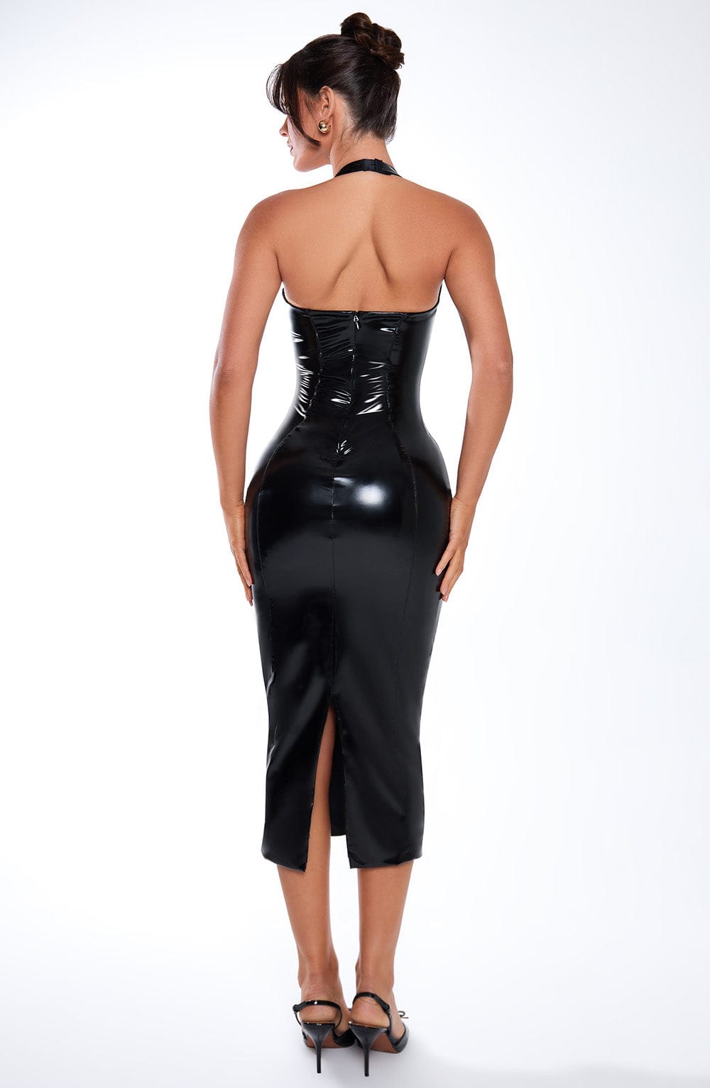 Viola |  Midi Dress - Black