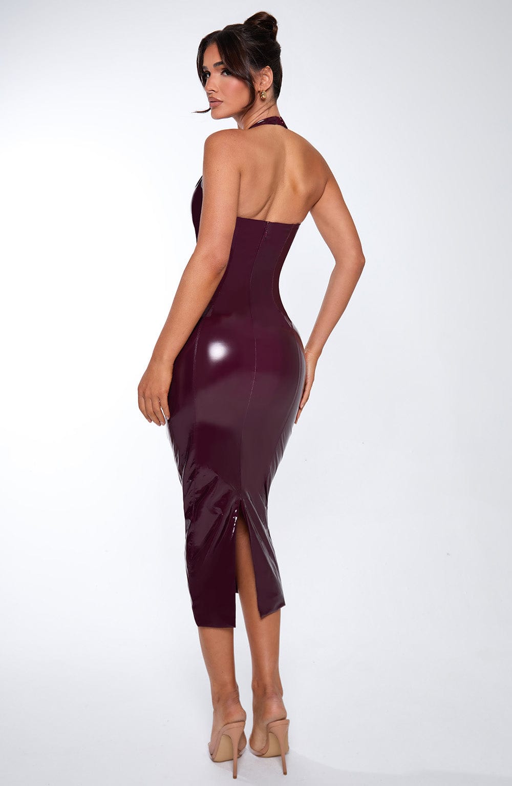 Viola |  Midi Dress - Cherry Lacquer